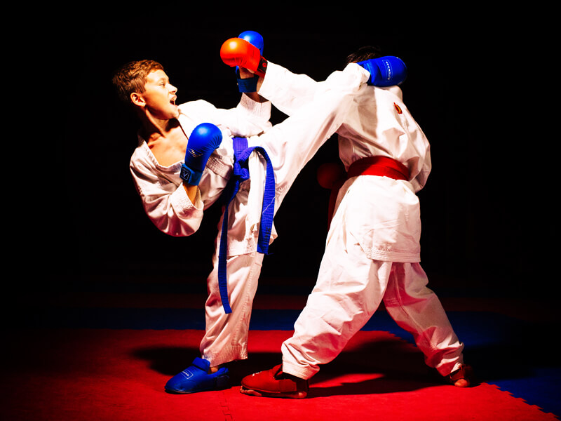 Каратэ спаринг мальчиков